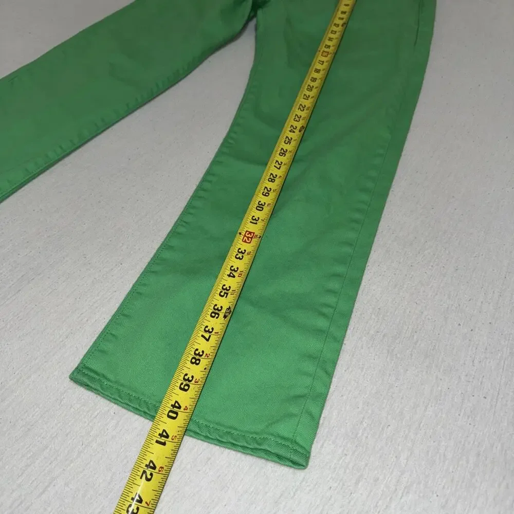 Levi’s 501 Jeans Men 36x32 34x30 Actual Lime Green Denim Straight Fit Button EUC